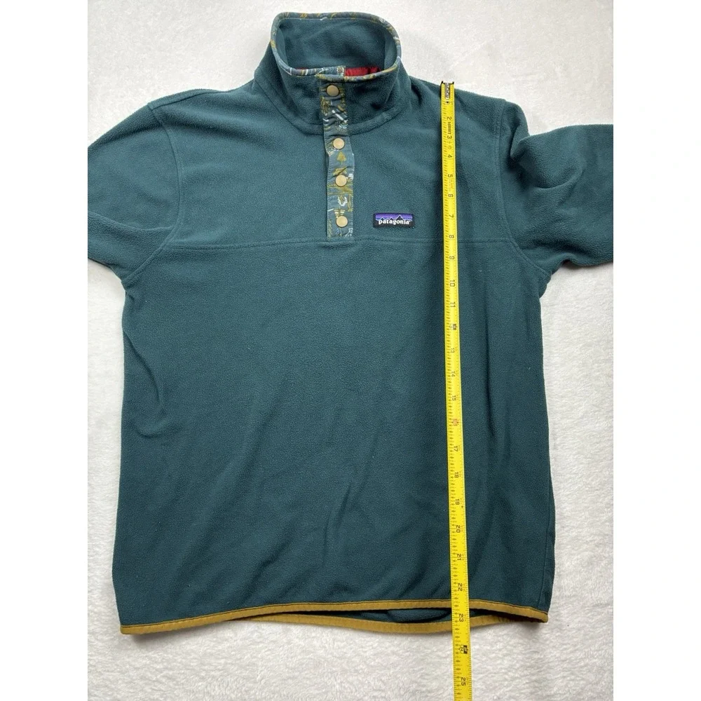 Patagonia Sweater Mens Small Green Micro D Snap T Pullover Lightweight Fleece